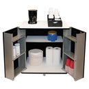 Vertiflex® wholesale. Refreshment Stand, Two-shelf, 29.5w X 21d X 33h, Black-white. HSD Wholesale: Janitorial Supplies, Breakroom Supplies, Office Supplies.