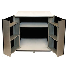 Load image into Gallery viewer, Vertiflex® wholesale. Refreshment Stand, Two-shelf, 29.5w X 21d X 33h, Black-white. HSD Wholesale: Janitorial Supplies, Breakroom Supplies, Office Supplies.