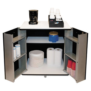 Vertiflex® wholesale. Refreshment Stand, Two-shelf, 29.5w X 21d X 33h, Black-white. HSD Wholesale: Janitorial Supplies, Breakroom Supplies, Office Supplies.