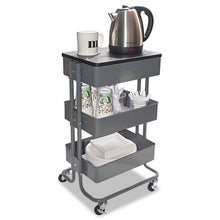 Load image into Gallery viewer, Vertiflex® wholesale. Adjustable Multi-use Storage Cart And Stand-up Workstation, 15.25&quot; X 11&quot; X 18.5&quot; To 39&quot;, Gray. HSD Wholesale: Janitorial Supplies, Breakroom Supplies, Office Supplies.