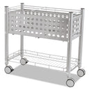 Vertiflex® wholesale. Smartworx File Cart, One-shelf, 28.25w X 13.75d X 27.38h, Matte Gray. HSD Wholesale: Janitorial Supplies, Breakroom Supplies, Office Supplies.