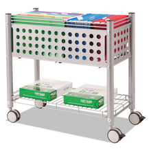 Load image into Gallery viewer, Vertiflex® wholesale. Smartworx File Cart, One-shelf, 28.25w X 13.75d X 27.38h, Matte Gray. HSD Wholesale: Janitorial Supplies, Breakroom Supplies, Office Supplies.