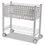 Vertiflex® wholesale. Smartworx File Cart, One-shelf, 28.25w X 13.75d X 27.38h, Matte Gray. HSD Wholesale: Janitorial Supplies, Breakroom Supplies, Office Supplies.