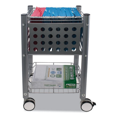 Vertiflex® wholesale. Sidekick File Cart, One-shelf, 13.75w X 15.5d X 26.25h, Matte Gray. HSD Wholesale: Janitorial Supplies, Breakroom Supplies, Office Supplies.