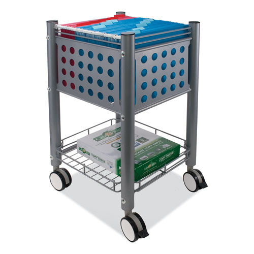Vertiflex® wholesale. Sidekick File Cart, One-shelf, 13.75w X 15.5d X 26.25h, Matte Gray. HSD Wholesale: Janitorial Supplies, Breakroom Supplies, Office Supplies.