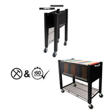 Load image into Gallery viewer, Vertiflex® wholesale. Instacart File Cart, 14.25w X 28.5d X 27.75h, Black. HSD Wholesale: Janitorial Supplies, Breakroom Supplies, Office Supplies.