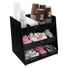 Load image into Gallery viewer, Vertiflex® Commercial Grade wholesale. Vertical Condiment Organizer, 14 1-2w X 11 3-4d X 15h, Black. HSD Wholesale: Janitorial Supplies, Breakroom Supplies, Office Supplies.