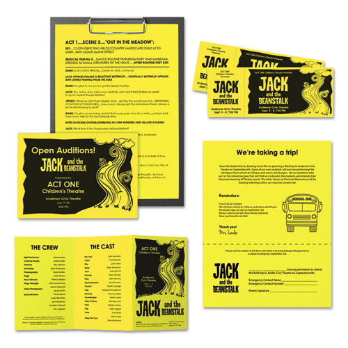 Astrobrights® wholesale. Color Paper, 24 Lb, 8.5 X 11, Lift-off Lemon, 500-ream. HSD Wholesale: Janitorial Supplies, Breakroom Supplies, Office Supplies.