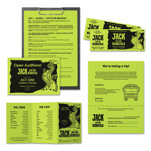 Astrobrights® wholesale. Color Paper, 24 Lb, 8.5 X 11, Vulcan Green, 500-ream. HSD Wholesale: Janitorial Supplies, Breakroom Supplies, Office Supplies.