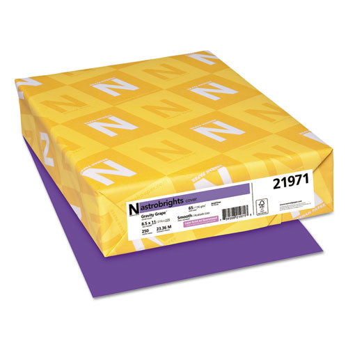 Astrobrights® wholesale. Color Cardstock, 65 Lb, 8.5 X 11, Gravity Grape, 250-pack. HSD Wholesale: Janitorial Supplies, Breakroom Supplies, Office Supplies.