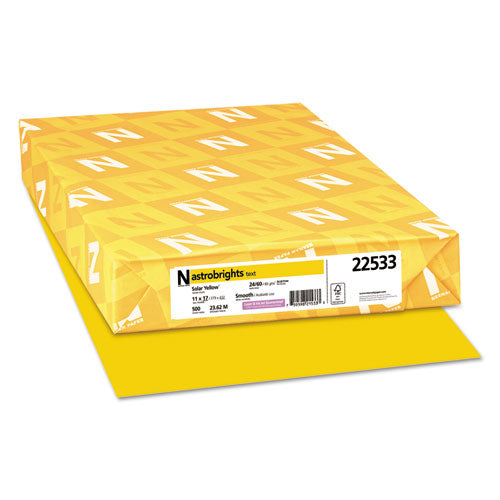 Astrobrights® wholesale. Color Paper, 24 Lb, 11 X 17, Solar Yellow, 500-ream. HSD Wholesale: Janitorial Supplies, Breakroom Supplies, Office Supplies.