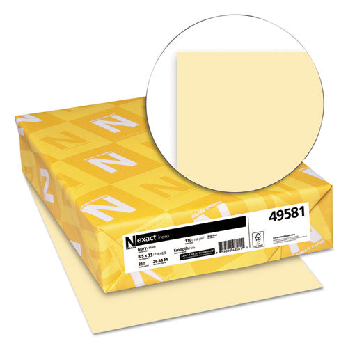 Neenah Paper wholesale. Exact Index Card Stock, 110 Lb, 8.5 X 11, Ivory, 250-pack. HSD Wholesale: Janitorial Supplies, Breakroom Supplies, Office Supplies.