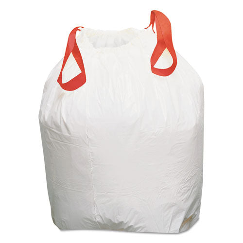 Draw 'n Tie® wholesale. Heavy-duty Trash Bags, 13 Gal, 0.9 Mil, 24.5" X 27.38", White, 200-box. HSD Wholesale: Janitorial Supplies, Breakroom Supplies, Office Supplies.