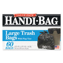 Handi-Bag® wholesale. Super Value Pack, 30 Gal, 0.65 Mil, 30" X 33", Black, 60-box. HSD Wholesale: Janitorial Supplies, Breakroom Supplies, Office Supplies.