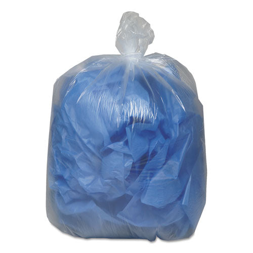 Earthsense® Commercial wholesale. Linear Low Density Clear Recycled Can Liners, 45 Gal, 1.5 Mil, 40" X 46", Clear, 100-carton. HSD Wholesale: Janitorial Supplies, Breakroom Supplies, Office Supplies.