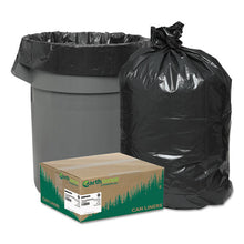 Load image into Gallery viewer, Earthsense® Commercial wholesale. Linear Low Density Recycled Can Liners, 45 Gal, 1.25 Mil, 40&quot; X 46&quot;, Black, 100-carton. HSD Wholesale: Janitorial Supplies, Breakroom Supplies, Office Supplies.