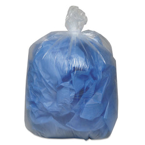 Earthsense® Commercial wholesale. Linear Low Density Clear Recycled Can Liners, 60 Gal, 1.5 Mil, 38" X 58", Clear, 100-carton. HSD Wholesale: Janitorial Supplies, Breakroom Supplies, Office Supplies.