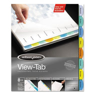 Wilson Jones® wholesale. Wilson Jones® View-tab Paper Index Dividers, 8-tab, 11 X 8.5, White, 1 Set. HSD Wholesale: Janitorial Supplies, Breakroom Supplies, Office Supplies.