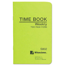 Load image into Gallery viewer, Wilson Jones® wholesale. Wilson Jones® Foreman&#39;s Time Book, Week Ending, 4-1-8 X 6-3-4, 36-page Book. HSD Wholesale: Janitorial Supplies, Breakroom Supplies, Office Supplies.