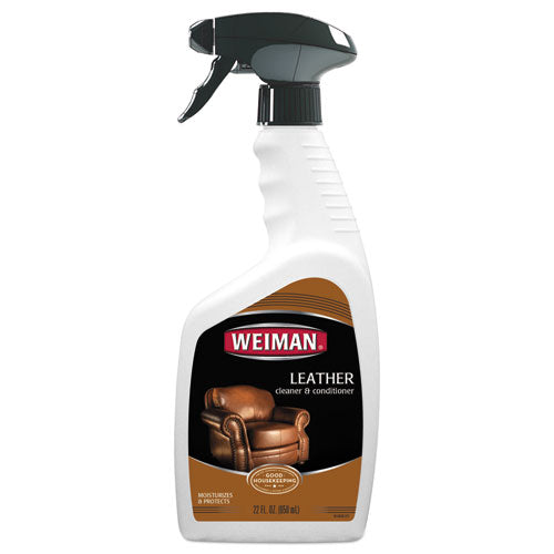 WEIMAN® wholesale. Leather Cleaner And Conditioner, Floral Scent, 22 Oz Trigger Spray Bottle, 6-ct. HSD Wholesale: Janitorial Supplies, Breakroom Supplies, Office Supplies.