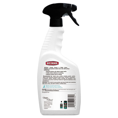 WEIMAN® wholesale. Granite Cleaner And Polish, Citrus Scent, 24 Oz Spray Bottle, 6-carton. HSD Wholesale: Janitorial Supplies, Breakroom Supplies, Office Supplies.