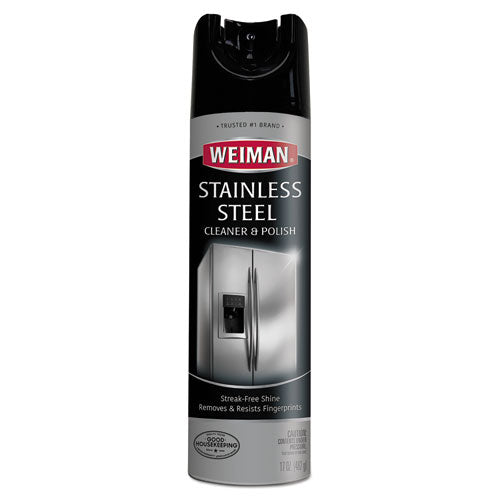 WEIMAN® wholesale. Stainless Steel Cleaner And Polish, 17 Oz Aerosol, 6-carton. HSD Wholesale: Janitorial Supplies, Breakroom Supplies, Office Supplies.