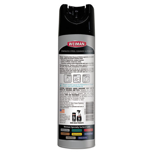 WEIMAN® wholesale. Stainless Steel Cleaner And Polish, 17 Oz Aerosol Spray. HSD Wholesale: Janitorial Supplies, Breakroom Supplies, Office Supplies.