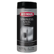 Load image into Gallery viewer, WEIMAN® wholesale. Stainless Steel Wipes, 7 X 8, 30-canister. HSD Wholesale: Janitorial Supplies, Breakroom Supplies, Office Supplies.