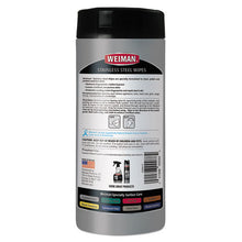 Load image into Gallery viewer, WEIMAN® wholesale. Stainless Steel Wipes, 7 X 8, 30-canister. HSD Wholesale: Janitorial Supplies, Breakroom Supplies, Office Supplies.