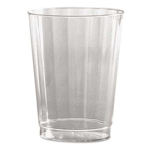 WNA wholesale. Classic Crystal Plastic Tumblers, 10 Oz., Clear, Fluted, Tall, 12-pack. HSD Wholesale: Janitorial Supplies, Breakroom Supplies, Office Supplies.