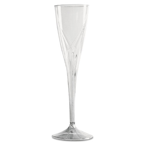 WNA wholesale. Classicware One-piece Champagne Flutes, 5 Oz., Clear, Plastic, 10-pack. HSD Wholesale: Janitorial Supplies, Breakroom Supplies, Office Supplies.