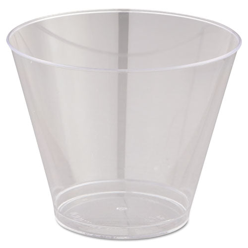 WNA wholesale. Comet Smooth Wall Tumblers, 9oz, Clear, Squat, 25-pack, 20 Packs-carton. HSD Wholesale: Janitorial Supplies, Breakroom Supplies, Office Supplies.