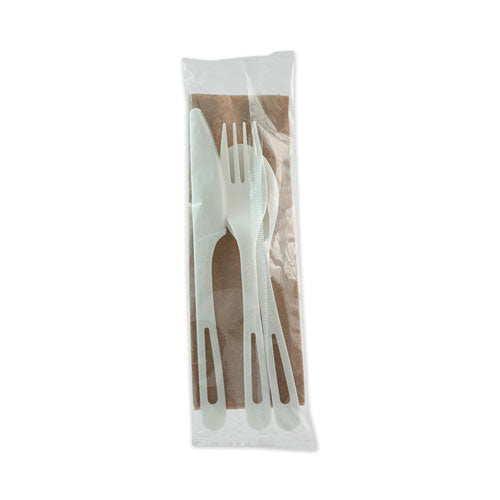World Centric® wholesale. Tpla Compostable Cutlery, Knife-fork-spoon-napkin, 6", White, 250-carton. HSD Wholesale: Janitorial Supplies, Breakroom Supplies, Office Supplies.