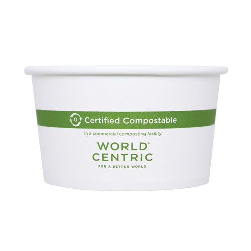 World Centric® wholesale. Paper Bowls, 12 Oz, 4.5" Diameter X 2.5"h,  White, 500-carton. HSD Wholesale: Janitorial Supplies, Breakroom Supplies, Office Supplies.