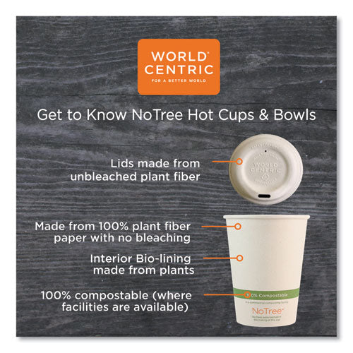 World Centric® wholesale. No Tree Paper Bowls, 12 Oz, 4.4" Diameter X 2.5"h, Natural, 500-carton. HSD Wholesale: Janitorial Supplies, Breakroom Supplies, Office Supplies.