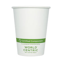 Load image into Gallery viewer, World Centric® wholesale. Paper Hot Cups, 12 Oz, White, 1,000-carton. HSD Wholesale: Janitorial Supplies, Breakroom Supplies, Office Supplies.