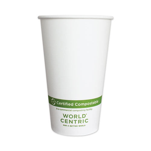 World Centric® wholesale. Paper Hot Cups, 16 Oz, White, 1,000-carton. HSD Wholesale: Janitorial Supplies, Breakroom Supplies, Office Supplies.