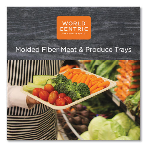 World Centric® wholesale. Fiber Trays, 1-compartment, 8.3 X 4.9 X 0.7, Natural, 500-carton. HSD Wholesale: Janitorial Supplies, Breakroom Supplies, Office Supplies.