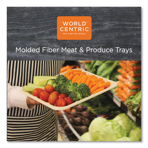 World Centric® wholesale. Fiber Trays, Pla Lined, Pfas Free, 1-compartment, 9.1 X 7.1 X 0.7, Natural, 500-carton. HSD Wholesale: Janitorial Supplies, Breakroom Supplies, Office Supplies.