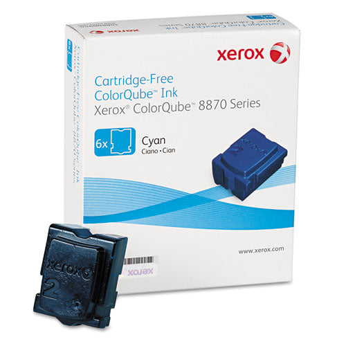 Xerox® wholesale. XEROX 108r00950 Solid Ink Stick, 17,300 Page-yield, Cyan, 6-box. HSD Wholesale: Janitorial Supplies, Breakroom Supplies, Office Supplies.