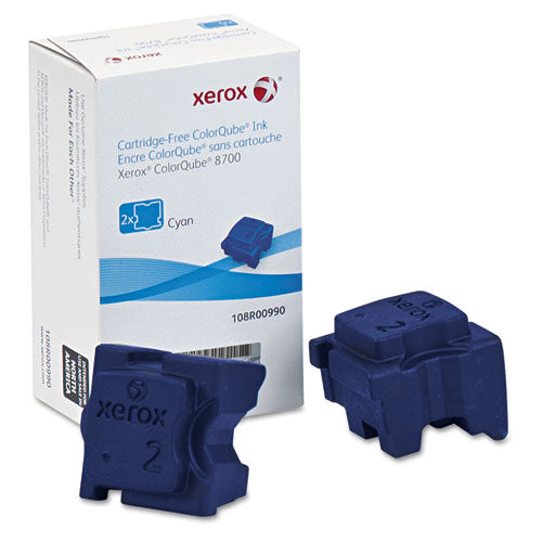 Xerox® wholesale. XEROX 108r00990 Solid Ink Stick, 4,200 Page-yield, Cyan, 2-box. HSD Wholesale: Janitorial Supplies, Breakroom Supplies, Office Supplies.