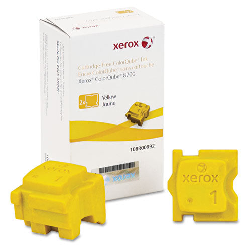 Xerox® wholesale. XEROX 108r00992 Solid Ink Stick, 4,200 Page-yield, Yellow, 2-box. HSD Wholesale: Janitorial Supplies, Breakroom Supplies, Office Supplies.