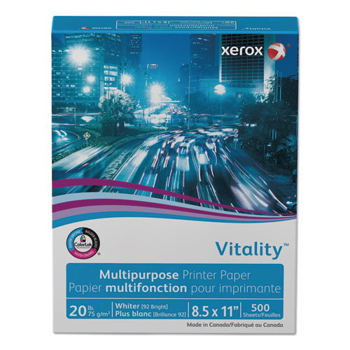 xerox™ wholesale. XEROX Vitality Multipurpose Print Paper, 92 Bright, 20 Lb, 8.5 X 11, White, 500-ream. HSD Wholesale: Janitorial Supplies, Breakroom Supplies, Office Supplies.