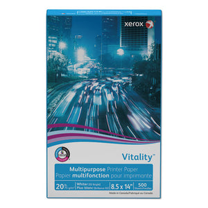 xerox™ wholesale. XEROX Vitality Multipurpose Print Paper, 92 Bright, 20 Lb, 8.5 X 14, White, 500 Sheets-ream, 10 Reams-carton. HSD Wholesale: Janitorial Supplies, Breakroom Supplies, Office Supplies.