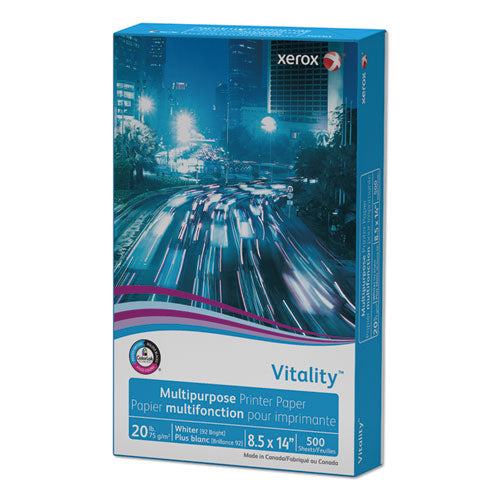 xerox™ wholesale. XEROX Vitality Multipurpose Print Paper, 92 Bright, 20 Lb, 8.5 X 14, White, 500 Sheets-ream, 10 Reams-carton. HSD Wholesale: Janitorial Supplies, Breakroom Supplies, Office Supplies.
