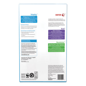 xerox™ wholesale. XEROX Vitality Multipurpose Print Paper, 92 Bright, 20 Lb, 8.5 X 14, White, 500 Sheets-ream, 10 Reams-carton. HSD Wholesale: Janitorial Supplies, Breakroom Supplies, Office Supplies.