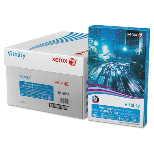 xerox™ wholesale. XEROX Vitality Multipurpose Print Paper, 92 Bright, 20 Lb, 8.5 X 14, White, 500 Sheets-ream, 10 Reams-carton. HSD Wholesale: Janitorial Supplies, Breakroom Supplies, Office Supplies.