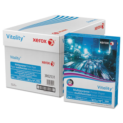 xerox™ wholesale. XEROX Vitality Multipurpose Print Paper, 92 Bright, 24 Lb, 8.5 X 11, White, 500-ream. HSD Wholesale: Janitorial Supplies, Breakroom Supplies, Office Supplies.