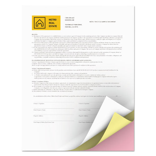 xerox™ wholesale. XEROX Revolution Carbonless 3-part Paper, 8.5 X 11, Pink-canary-white, 5, 010-carton. HSD Wholesale: Janitorial Supplies, Breakroom Supplies, Office Supplies.