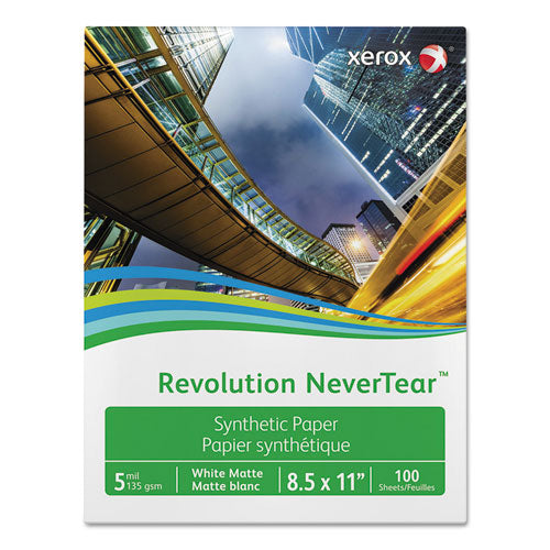 xerox™ wholesale. XEROX Revolution Nevertear, 5 Mil, 8.5 X 11, Smooth White, 500-ream. HSD Wholesale: Janitorial Supplies, Breakroom Supplies, Office Supplies.